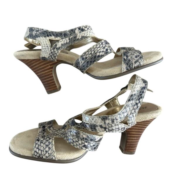 AEROSOLES Women’s Snakeskin Pattern Heels - Picture 3 of 4